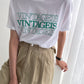 Vintage is Print Top Cotton T-shirts