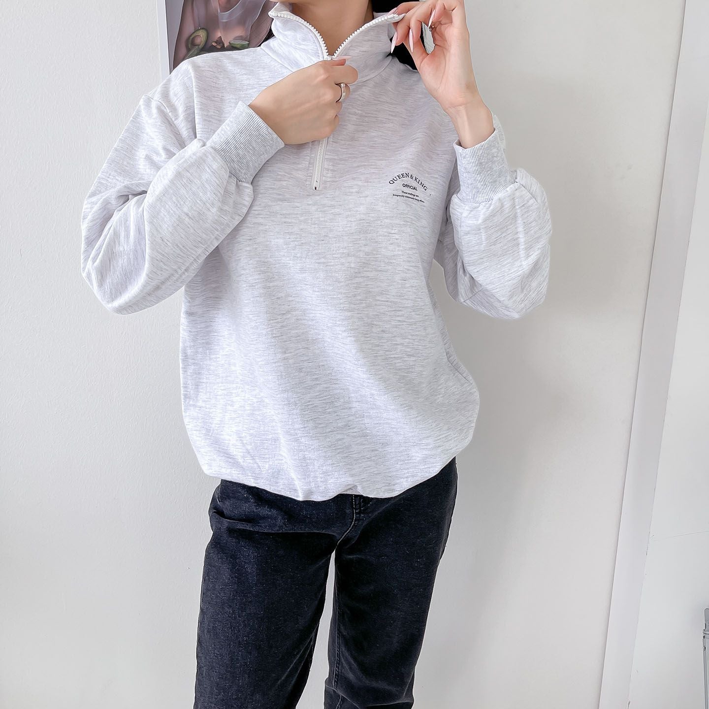 Half Zip Up Zipper Sweatshirts