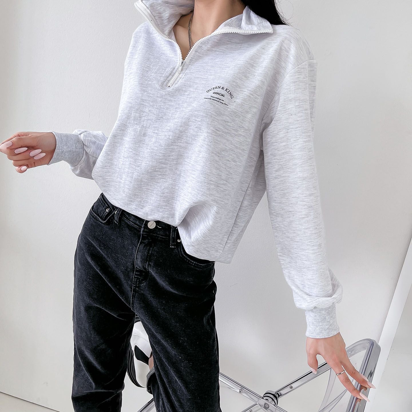 Half Zip Up Zipper Sweatshirts