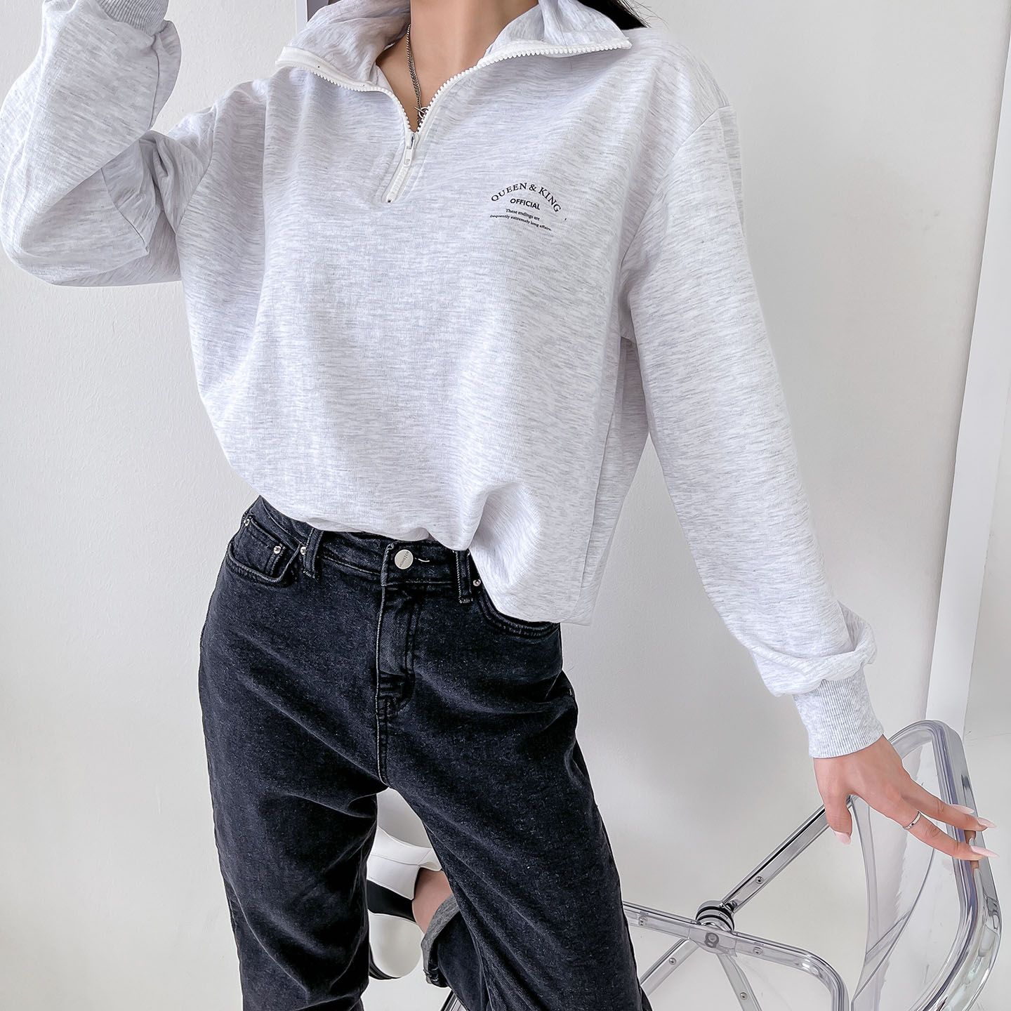 Half Zip Up Zipper Sweatshirts