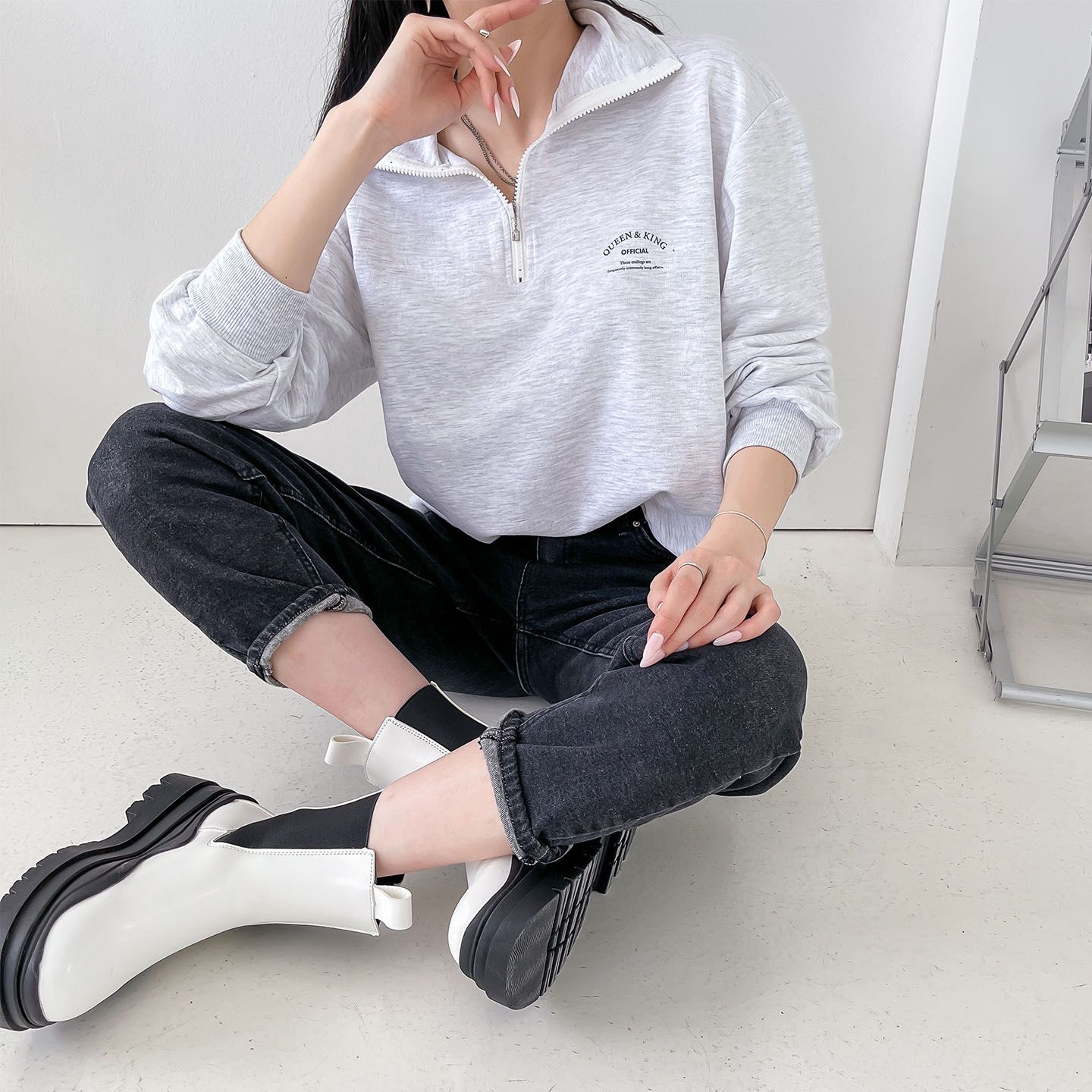 Half Zip Up Zipper Sweatshirts