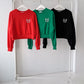 Tennis Embroidery Raglan Sleeve Sweatshirts