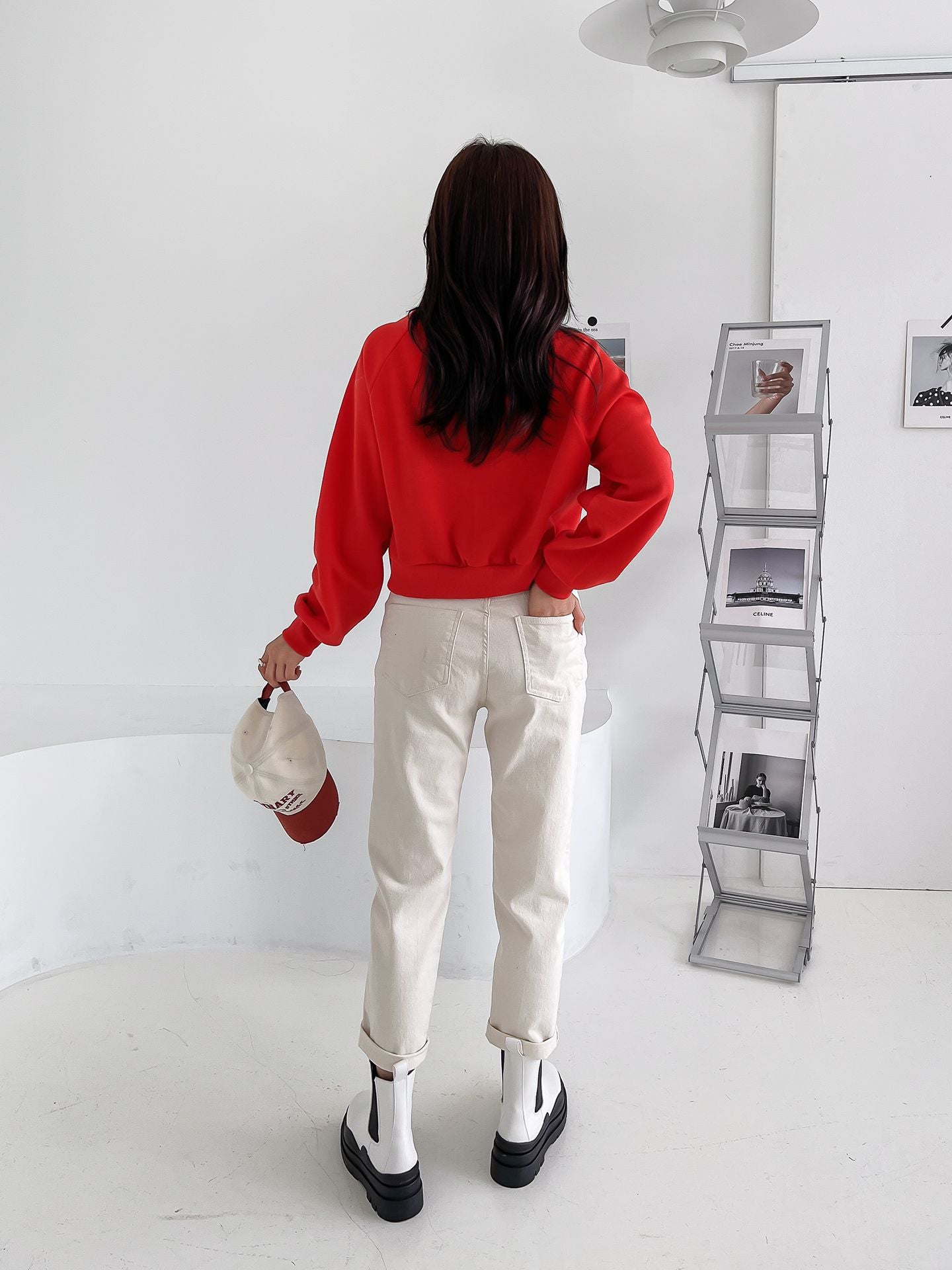 Tennis Embroidery Raglan Sleeve Sweatshirts