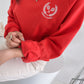 Tennis Embroidery Raglan Sleeve Sweatshirts