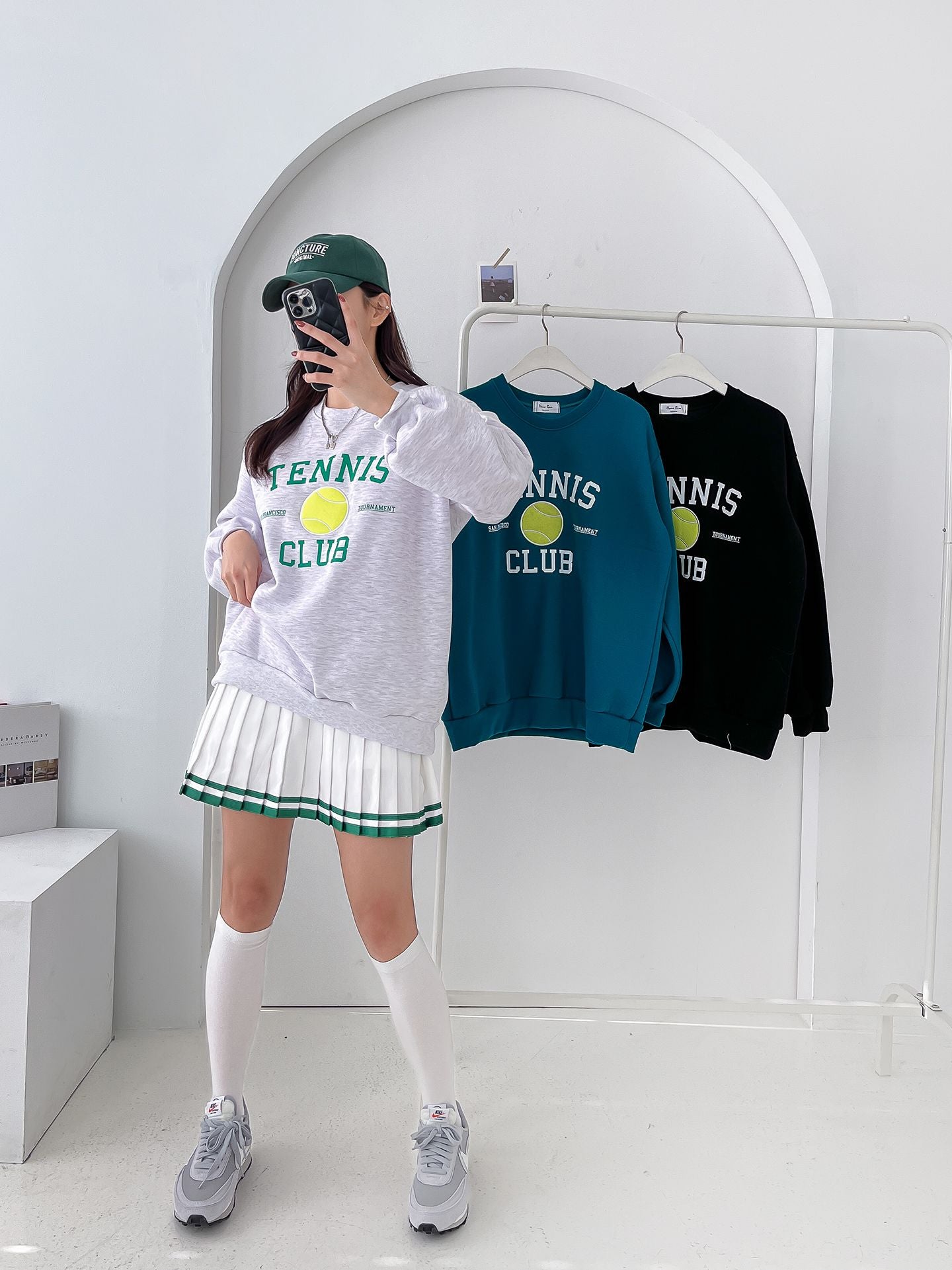 Tennis Club Ball Patch Sweatshirts