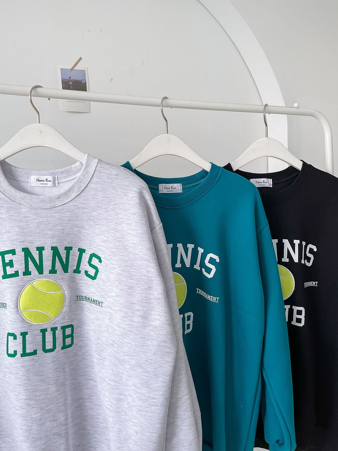 Tennis Club Ball Patch Sweatshirts