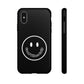 Smiley Happy Face Good Vibes Only Message Printed Phone Case / Black Case