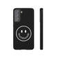 Smiley Happy Face Good Vibes Only Message Printed Phone Case / Black Case