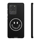 Smiley Happy Face Good Vibes Only Message Printed Phone Case / Black Case