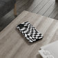 Old School Checkered Retro Groovy Vibe Wavy Checkerboard Phone Case