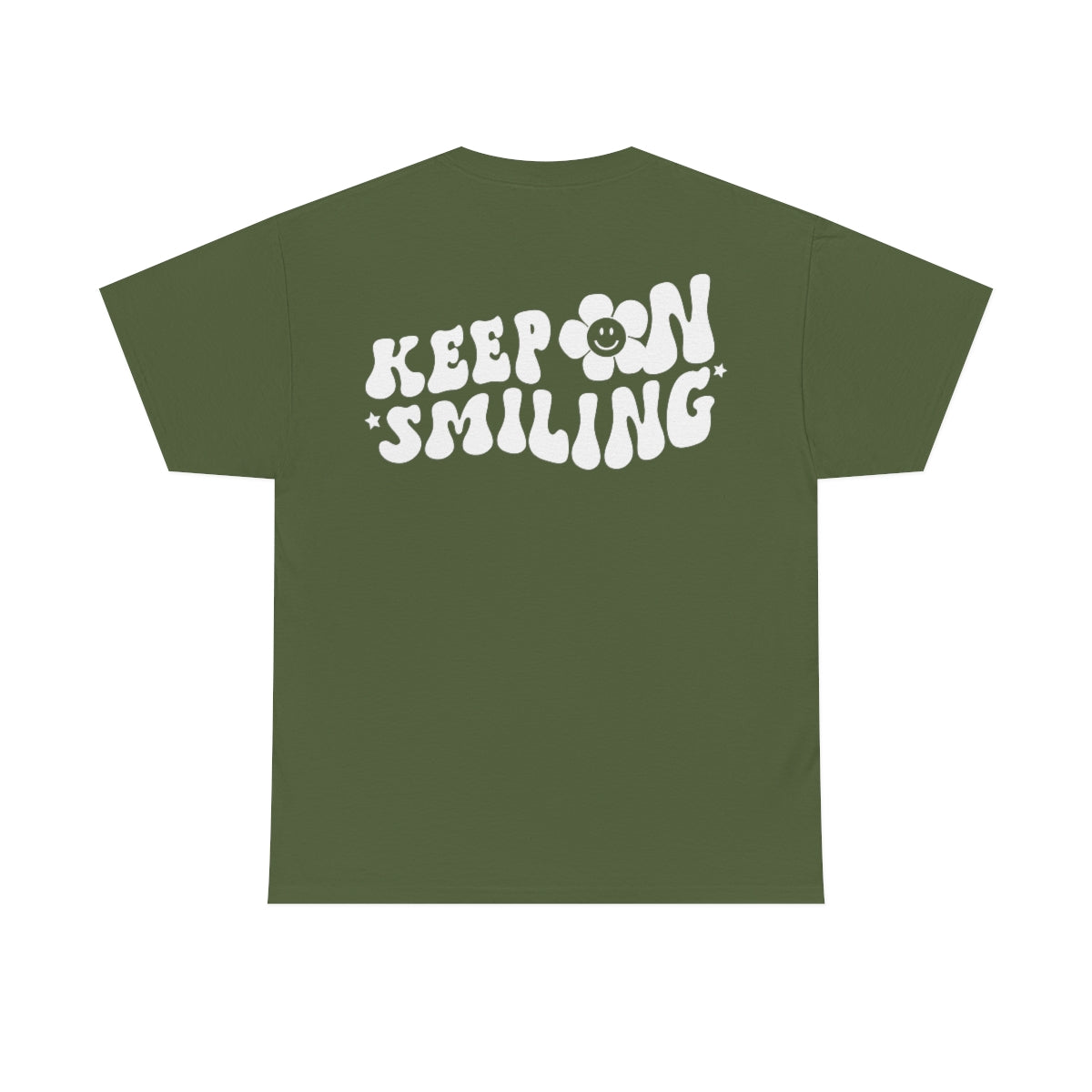 Keep On Smiling / T-shirt Unisex Heavy Cotton Tee / Dark Colors