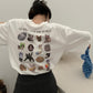 Cat Lover Print Overfit Short sleeve T-shirts
