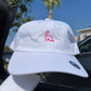 Dinosaur EMBROIDERY Cotton CAP / White