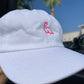 Dinosaur EMBROIDERY Cotton CAP / White