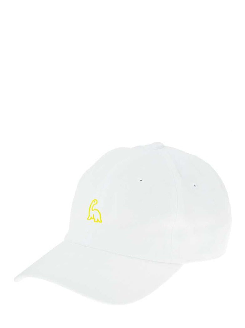 Dinosaur EMBROIDERY Cotton CAP / White