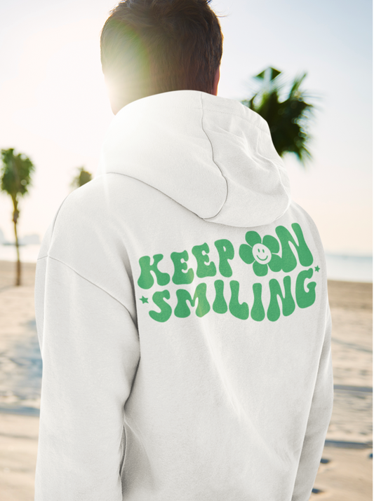 Keep On Smiling / Unisex Heavy Blend™ Hooded Sweatshirt / Green
