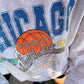 Chicago Basketball Vintage Oversized Cotton Sweatshirts