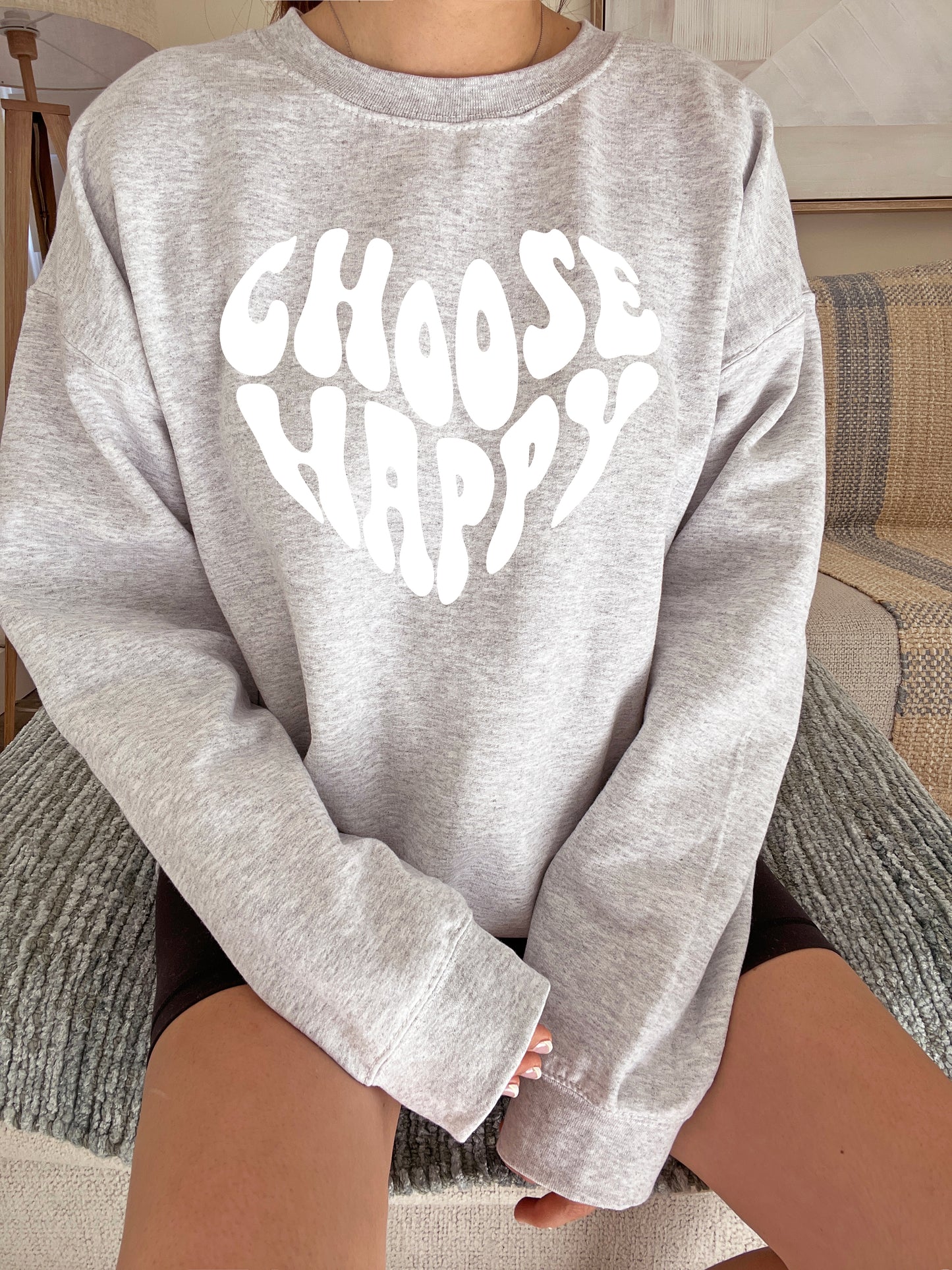 Choose Happy Sweatshirt / Unisex Heavy Blend™ Crewneck Sweatshirt