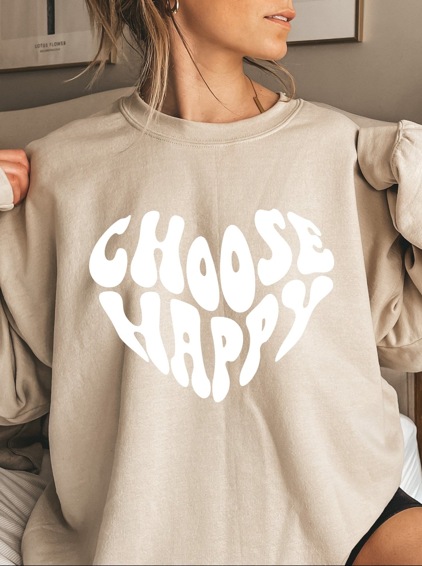 Choose Happy Sweatshirt / Unisex Heavy Blend™ Crewneck Sweatshirt