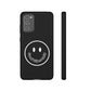 Smiley Happy Face Good Vibes Only Message Printed Phone Case / Black Case