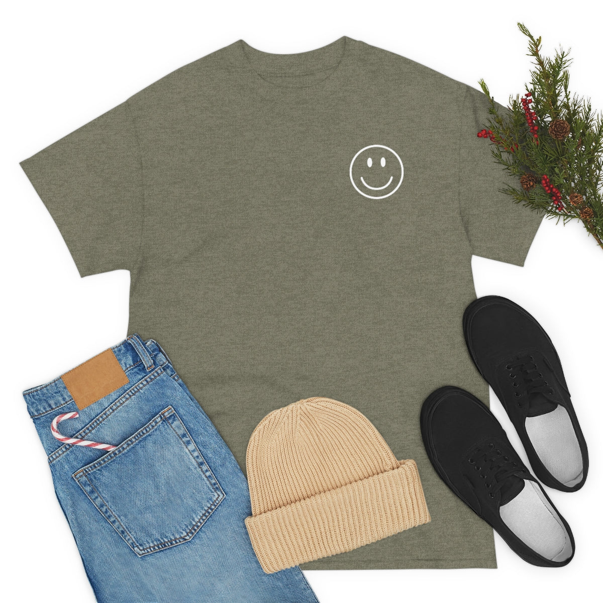 Keep On Smiling / T-shirt Unisex Heavy Cotton Tee / Dark Colors