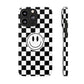 Checkered Board Smiley Happy Face / Slim Phone Cases, Case-Mate / Black
