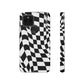Old School Checkered Retro Groovy Vibe Wavy Checkerboard Phone Case
