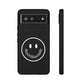 Smiley Happy Face Good Vibes Only Message Printed Phone Case / Black Case