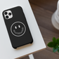 Smiley Happy Face Good Vibes Only Message Printed Phone Case / Black Case