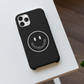 Smiley Happy Face Good Vibes Only Message Printed Phone Case / Black Case