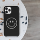 Smiley Happy Face Good Vibes Only Message Printed Phone Case / Black Case